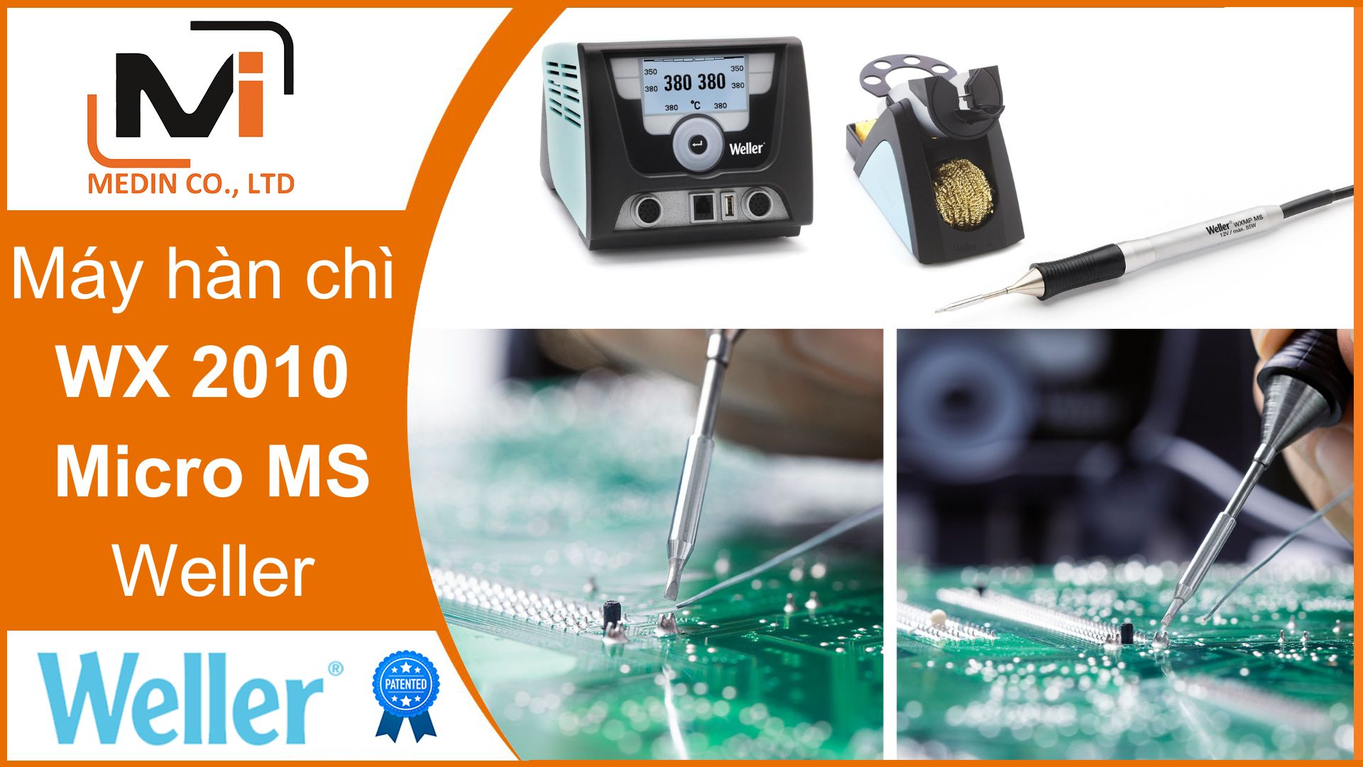 Công nghệ tiên tiến cho hàn linh kiện điện tử với Máy hàn chì Weller WX2010 Micro MS